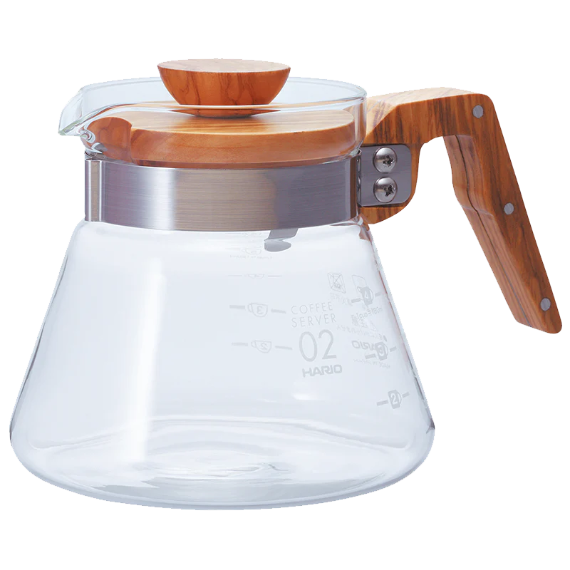 Serveringskande glas og oliventræ, 600ml