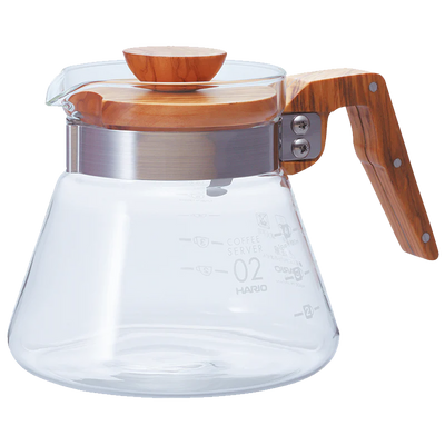 Serveringskande glas og oliventræ, 600ml