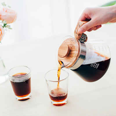 Serveringskande glas og oliventræ, 600ml