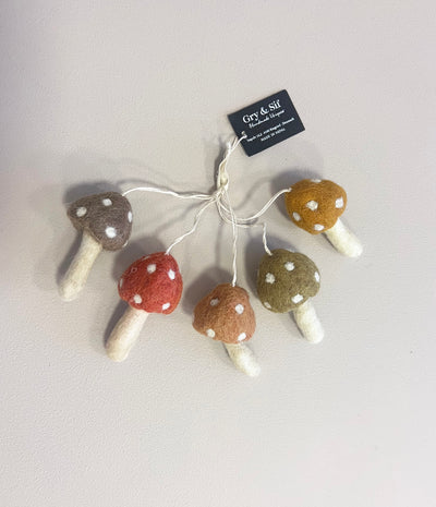 Julepynt, ophæng m. svamp 5 stk