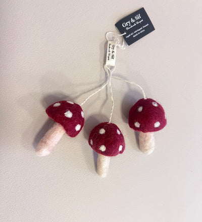 Julepynt, ophæng m. svamp 3 stk