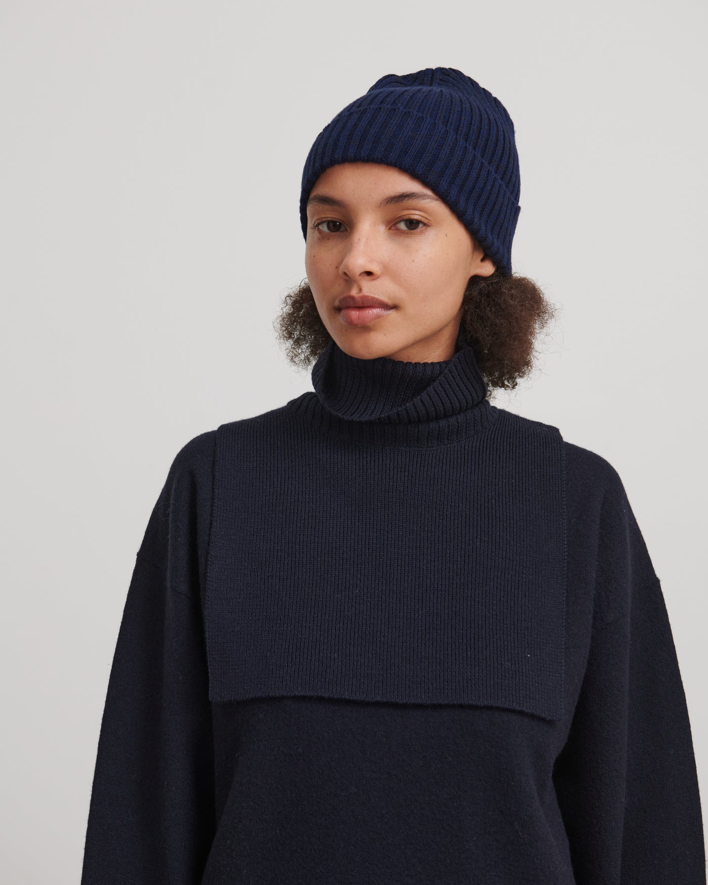 Merino halsedisse, navy