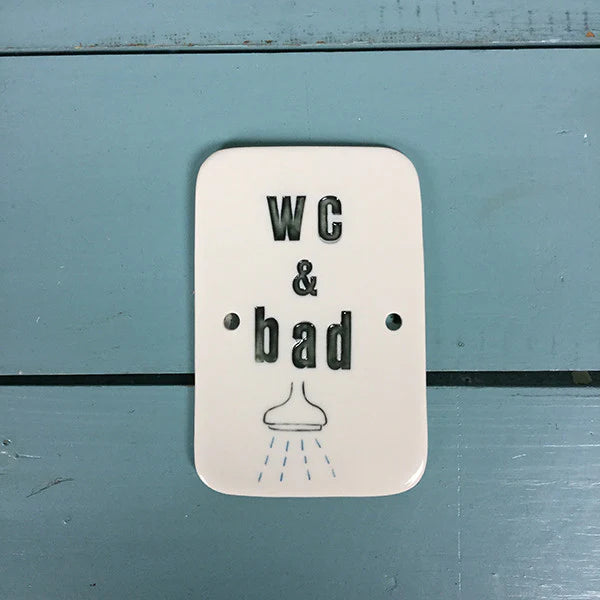 WC & Bad, skilt