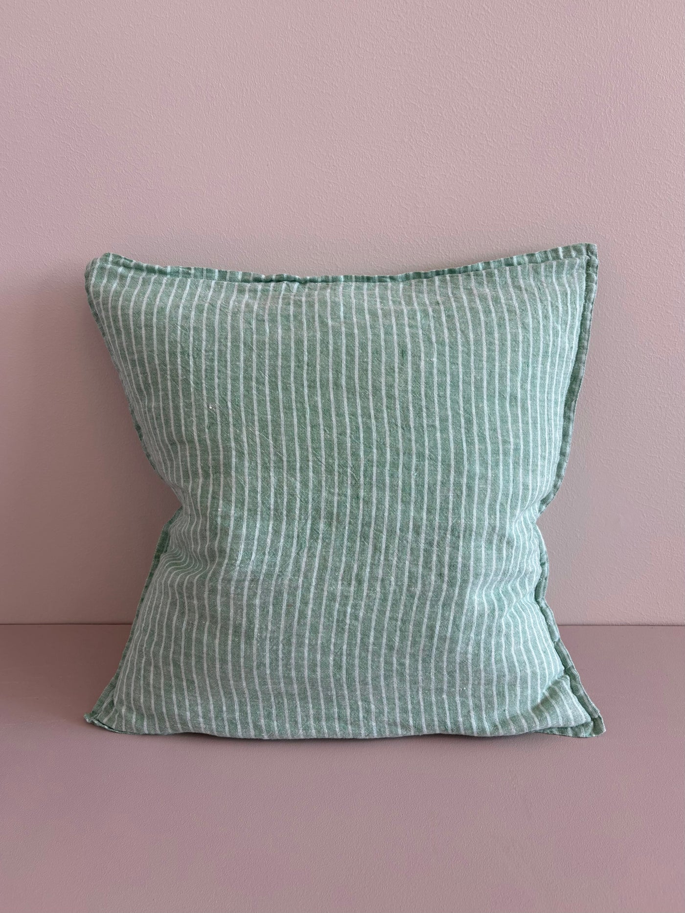 Pude, striber grøn, 50x50cm