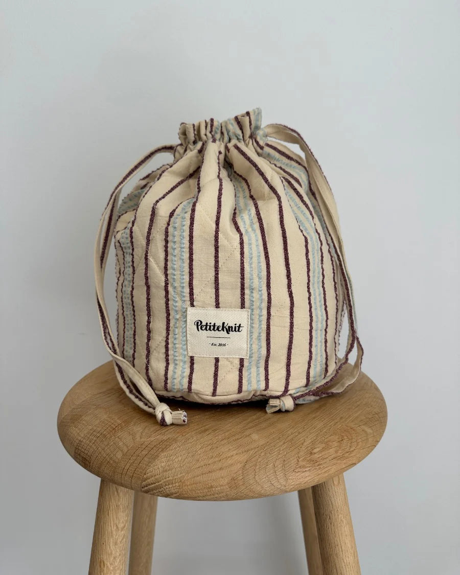 Knitter's project bag, Striped Seerstrucker