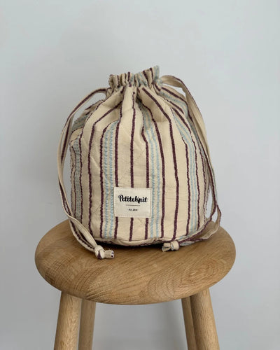 Knitter's project bag, Striped Seerstrucker