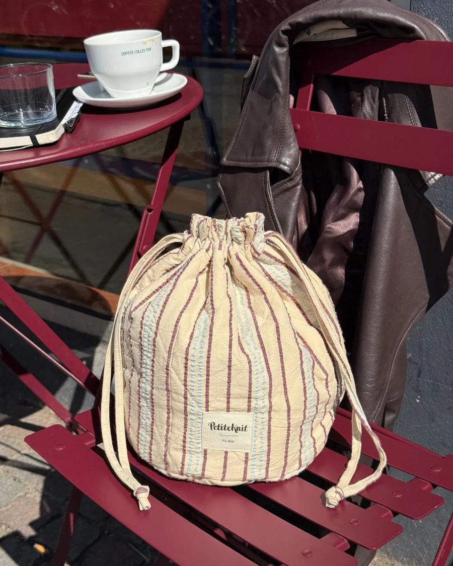 Knitter's project bag, Striped Seerstrucker