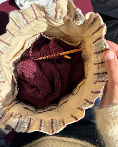 Knitter's project bag, Striped Seerstrucker