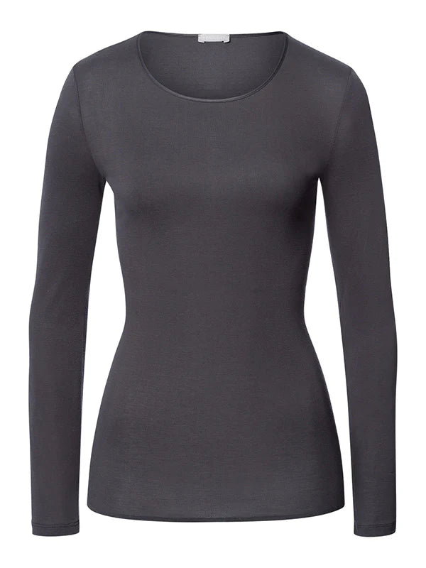 Cotton Seamless Langærmet, Grå