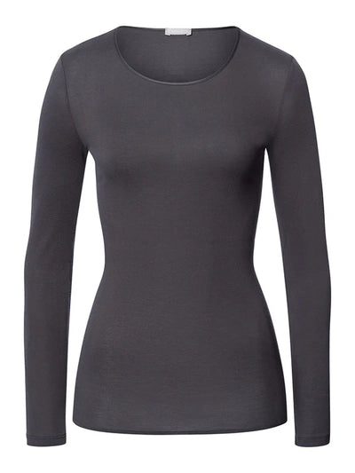 Cotton Seamless Langærmet, Grå