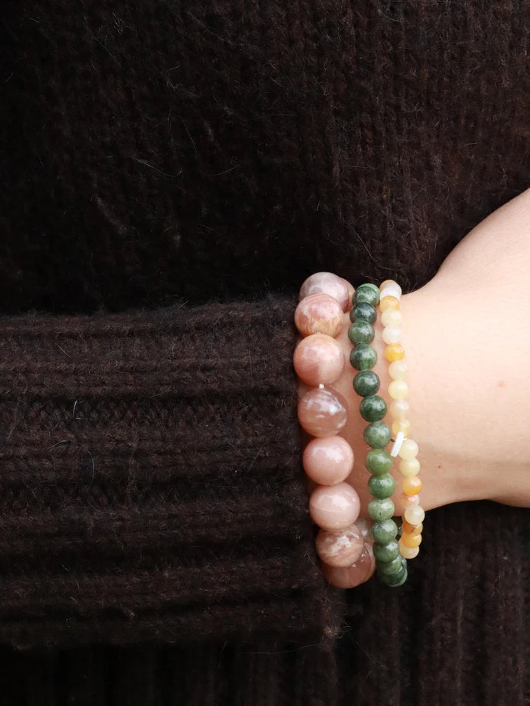 Chunky Krystal Armbånd, Sunstone