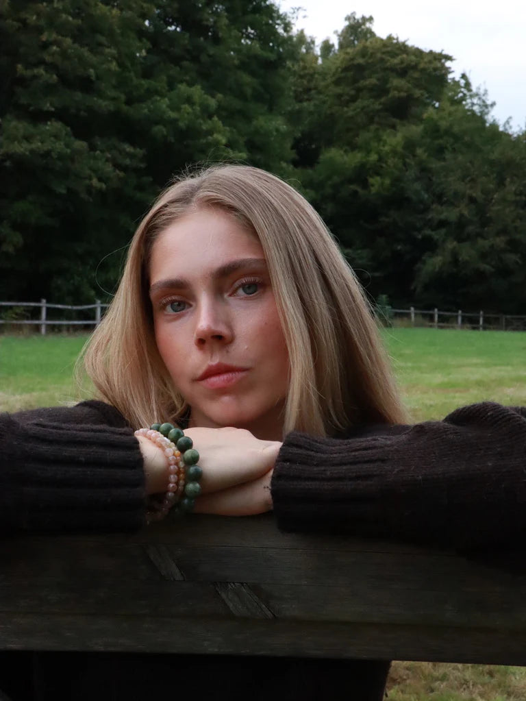Chunky Krystal Armbånd, Southern Jade