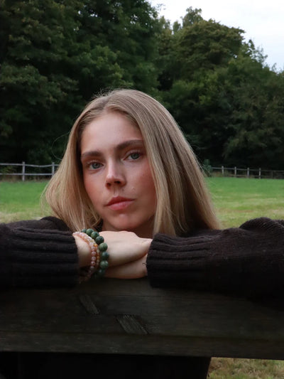 Chunky Krystal Armbånd, Southern Jade