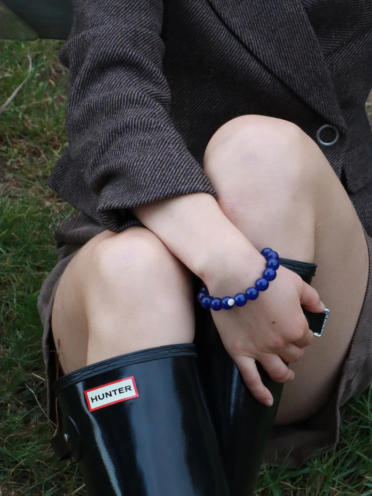 Chunky Krystal Armbånd, Lapis Lazuli