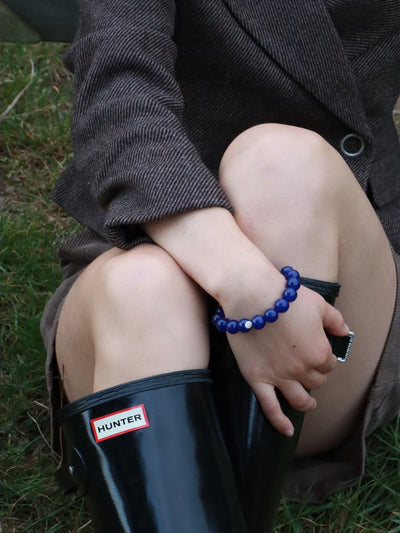 Chunky Krystal Armbånd, Lapis Lazuli