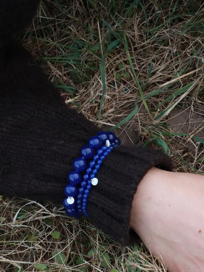 Smalt Krystal Armbånd, Lapis Lazuli