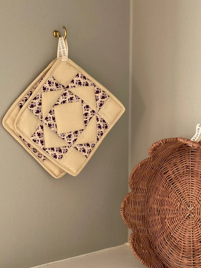 Grydelapper, Patchwork, 2 stk