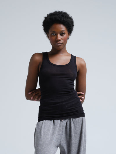 Bella tank top i bomuld, black