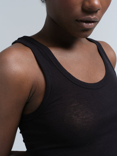 Bella tank top i bomuld, black