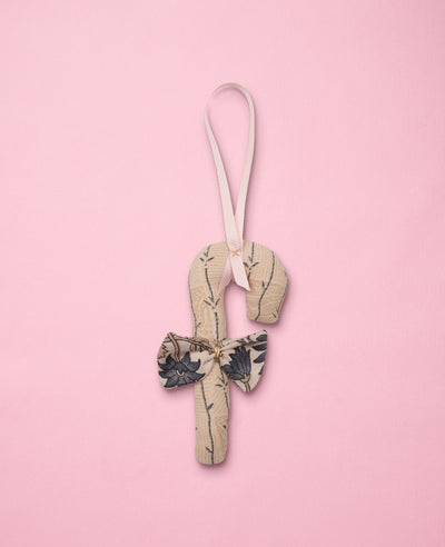 Juleophæng sukkerstang, beige