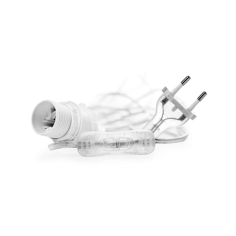 Ledning m/ fatning, transparant