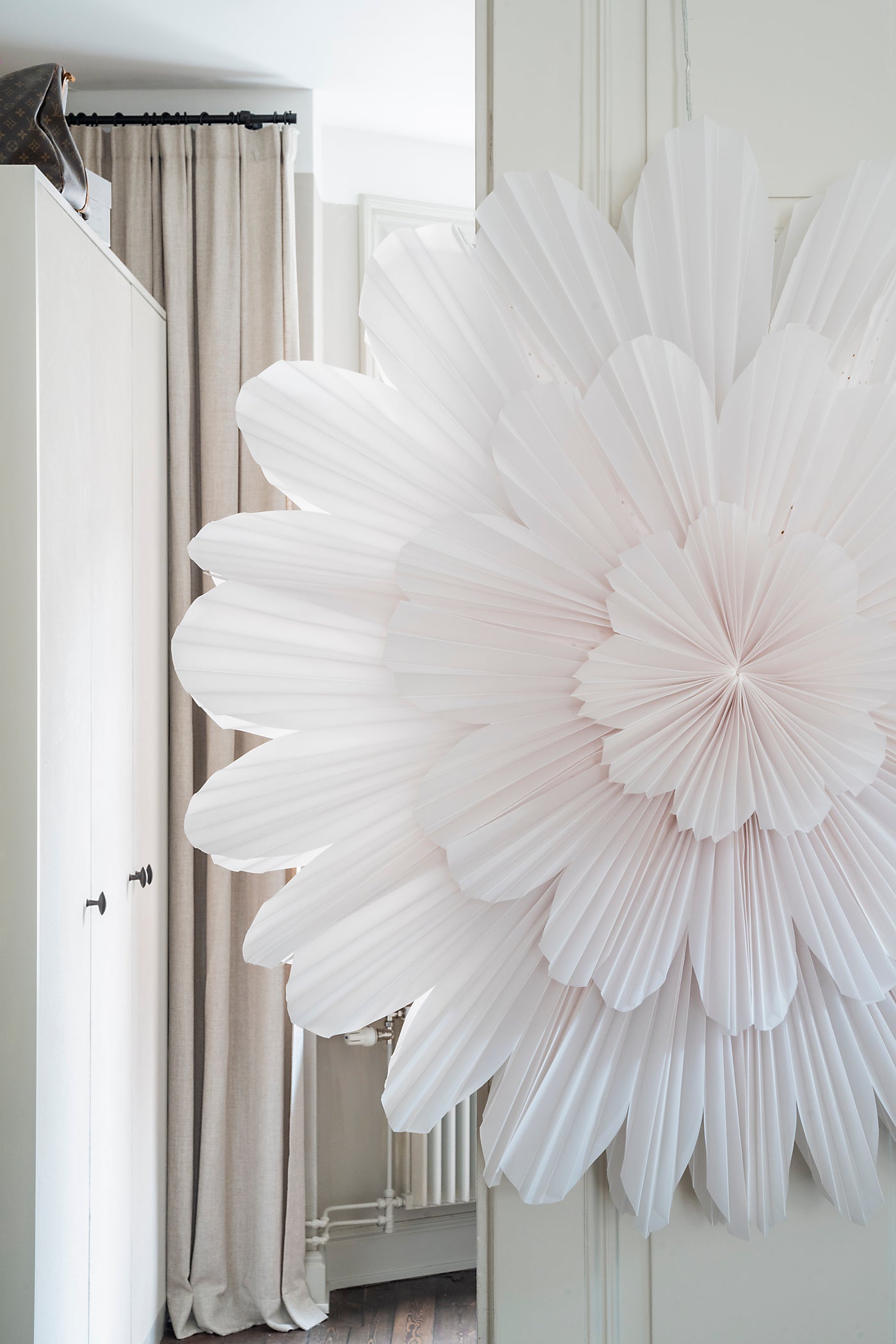 Lampe, Snöblomma, hvid 100cm