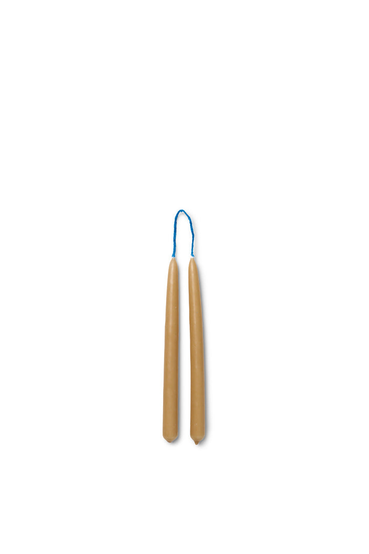 Stearinlys, korte, beige