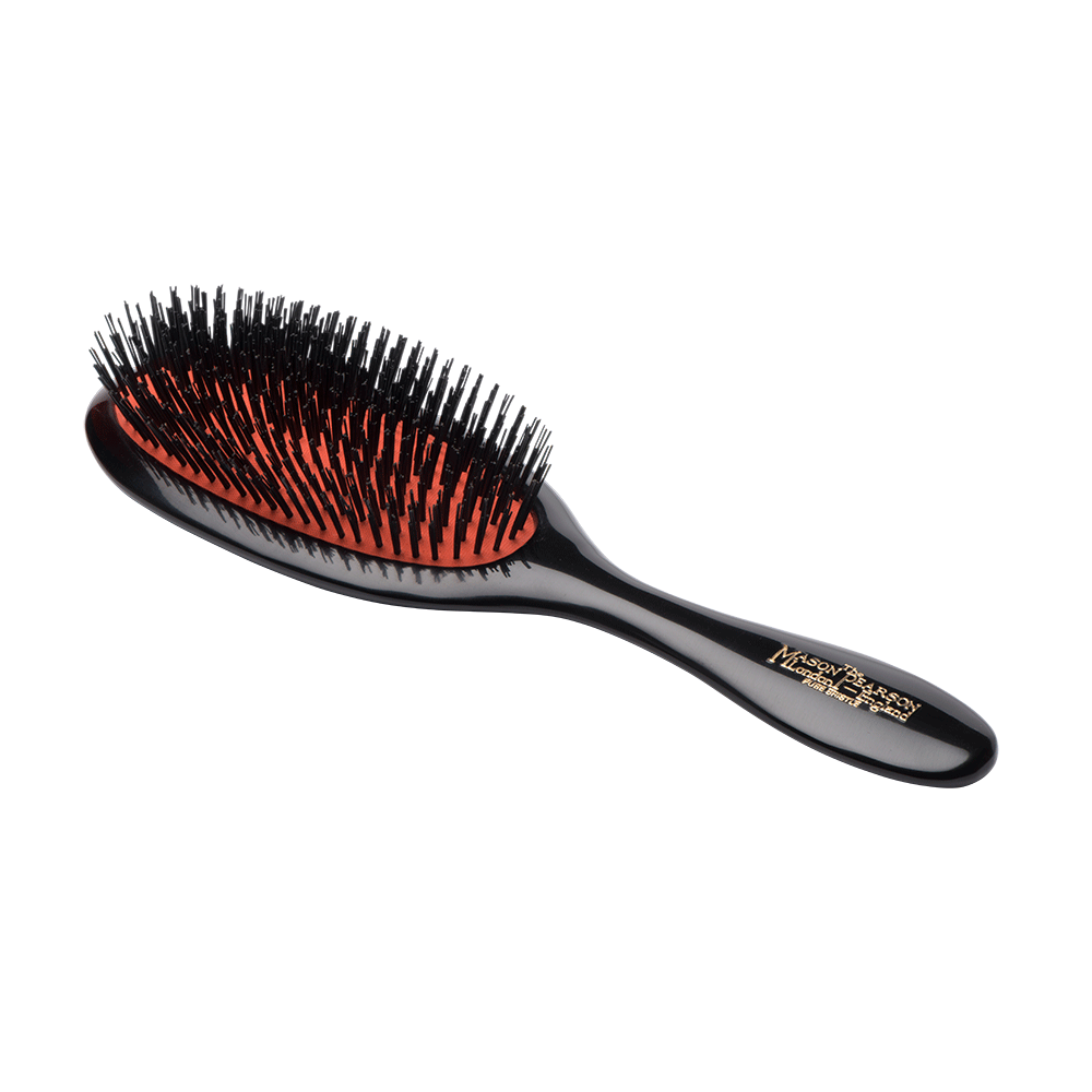 Hårbørste, Handy Boar Bristle Hairbrush B3, Dark ruby