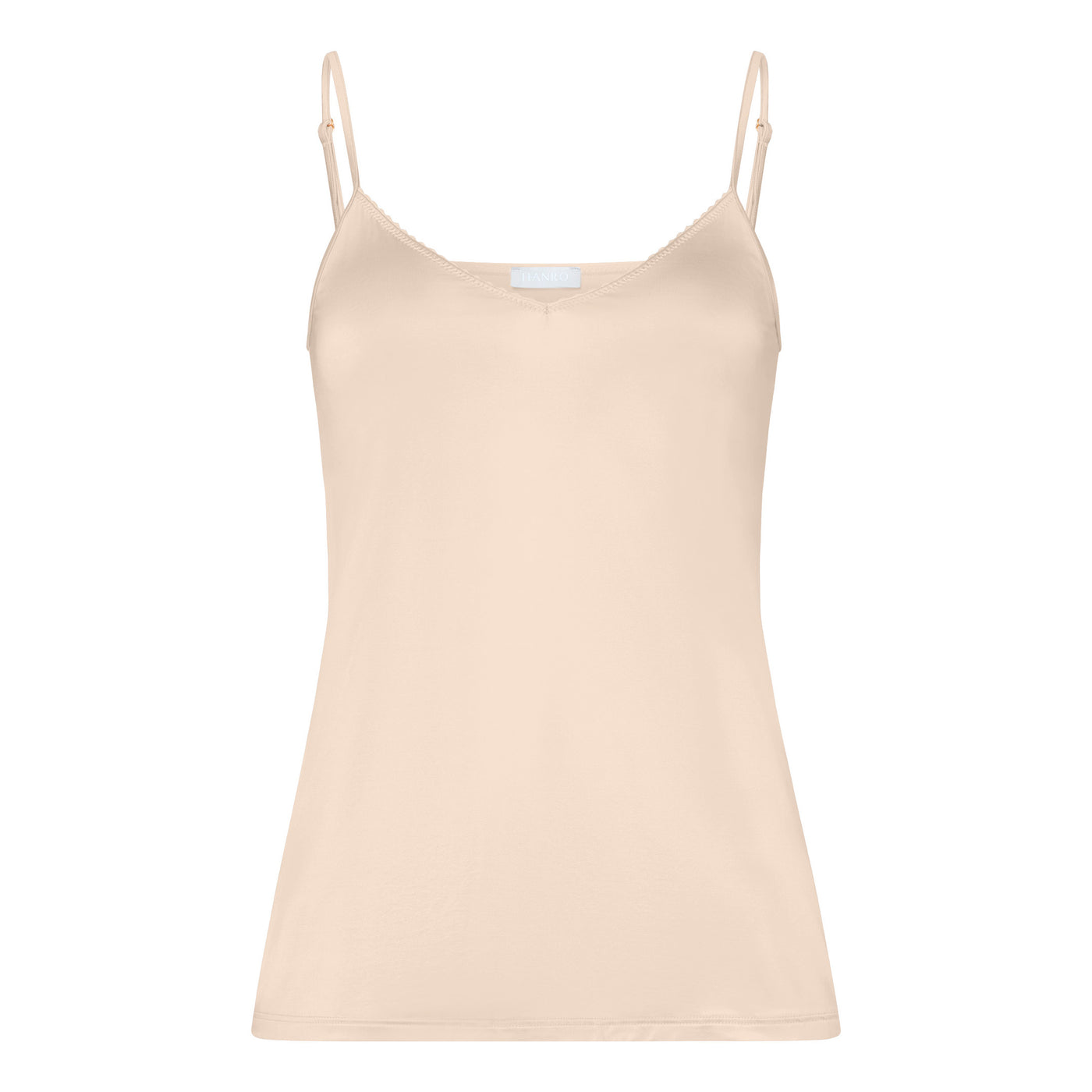 Spaghetti camisole, satin deluxe, naturel
