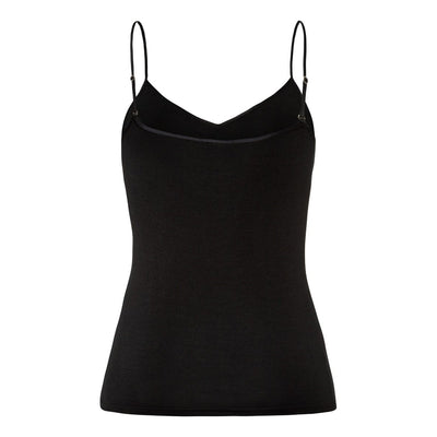 Camisole, woolen silk, sort