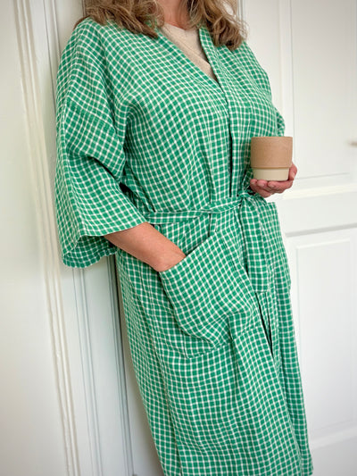 KIMONO EMERALD CHECKS
